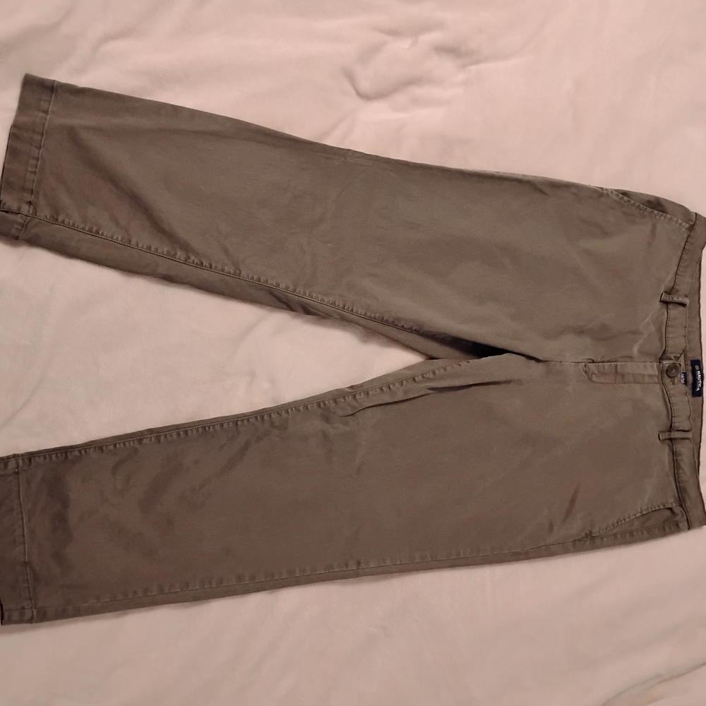 Nautica Jeans Company Women Green Pants 14 Ankle Trousers